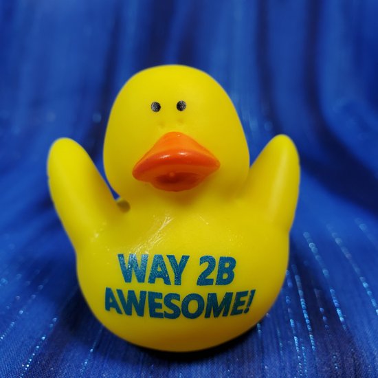 Motivational Rubber Duck - Way 2B Awesome! Rubber Duck - Click Image to Close