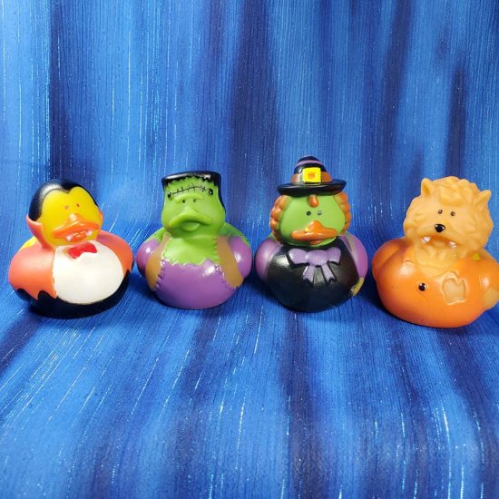 Retired Halloween Costume Rubber Ducks - Click Image to Close