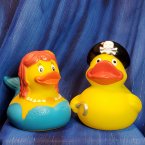 Mermaid and Pirate Rubber Duck Couple from Schnabels