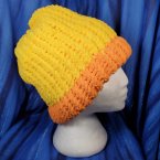 Ducky Snug and Soft Beanie in Orange and Yellow