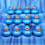 12 Blue Floating Rubber Ducks