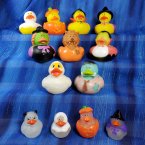 Fun Flock! 13 Halloween Rubber Ducks with Glow-in-the-Dark Minis